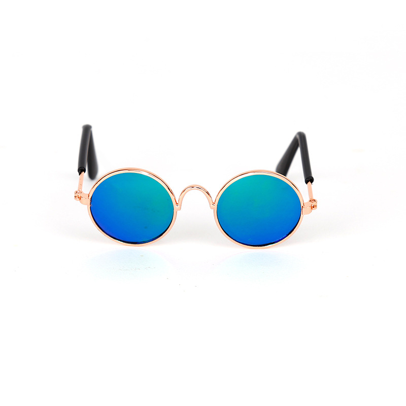 Gold frame blue lens