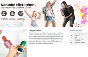 Portatile senza fili BT microfono per KTV Karaoke Desktop DJ Speaker con funzione per IOS Android Phone & Computer uso - Product Image 4