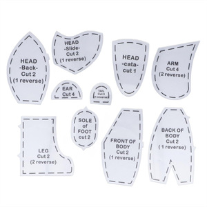 Memory Bear DIY Sewing <strong>Kit</strong> With Ruler Template and <strong>Pattern</strong> for Doll Making Plastic Sewing Accessory for Sewing Machine - Product Image 4