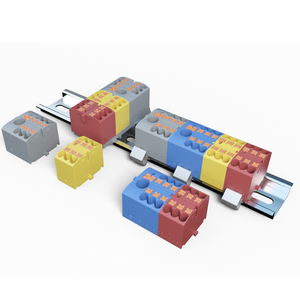 UNIZEN-bloque de terminales eléctricos de distribución, JUT15-6-6X2.5 enchufable, carril DIN, tipo resorte - Product Image 2