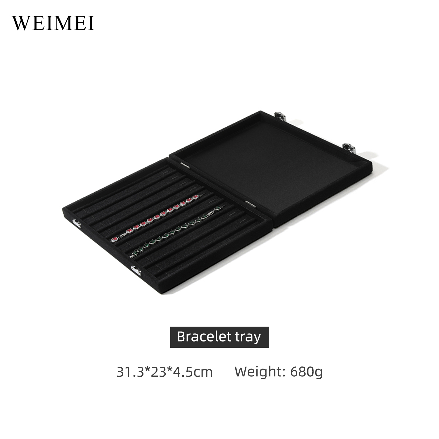 ถาดสร้อยข้อมือสีดำ