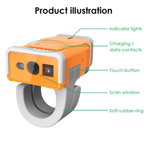 <strong>New</strong> Arrival T3 Portable Bluetooth Ring Barcode Scanner Mini 2D QR Code <strong>Reader</strong> Glove <strong>Style</strong> for Warehouse Work - Product Image 2