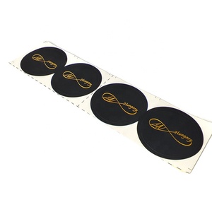 小批量定制小圆模切贴纸印刷化妆品口红管标签带烫金包装 - Product Image 3
