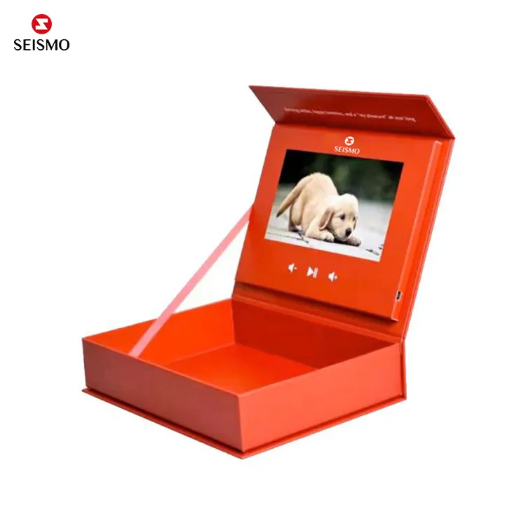 Tùy Chỉnh Từ Nắp Cứng Nhắc Tông Hoa Valentine Ngày Nước Hoa Trang Sức Hộp Quà Tặng Bao Bì Với Video Player
