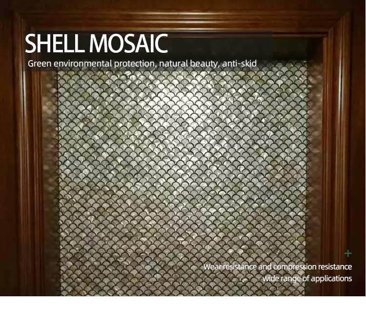 colorful seamless sector natural shell backsplash and bathroom wall Irregular mosaic tile