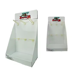 Expositores de mostrador de cartón de promoción de supermercado de diseño personalizado plegables con ganchos - Product Image 3