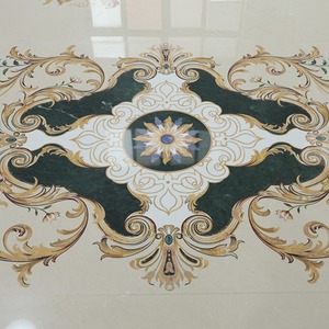 Centurymosaic sang trọng tùy chỉnh thiết kế sàn đá cẩm thạch bằng tia nước Gạch Mosaic huy chương hình chữ nhật Vòng đá cẩm thạch huy chương mô hình - Product Image 3