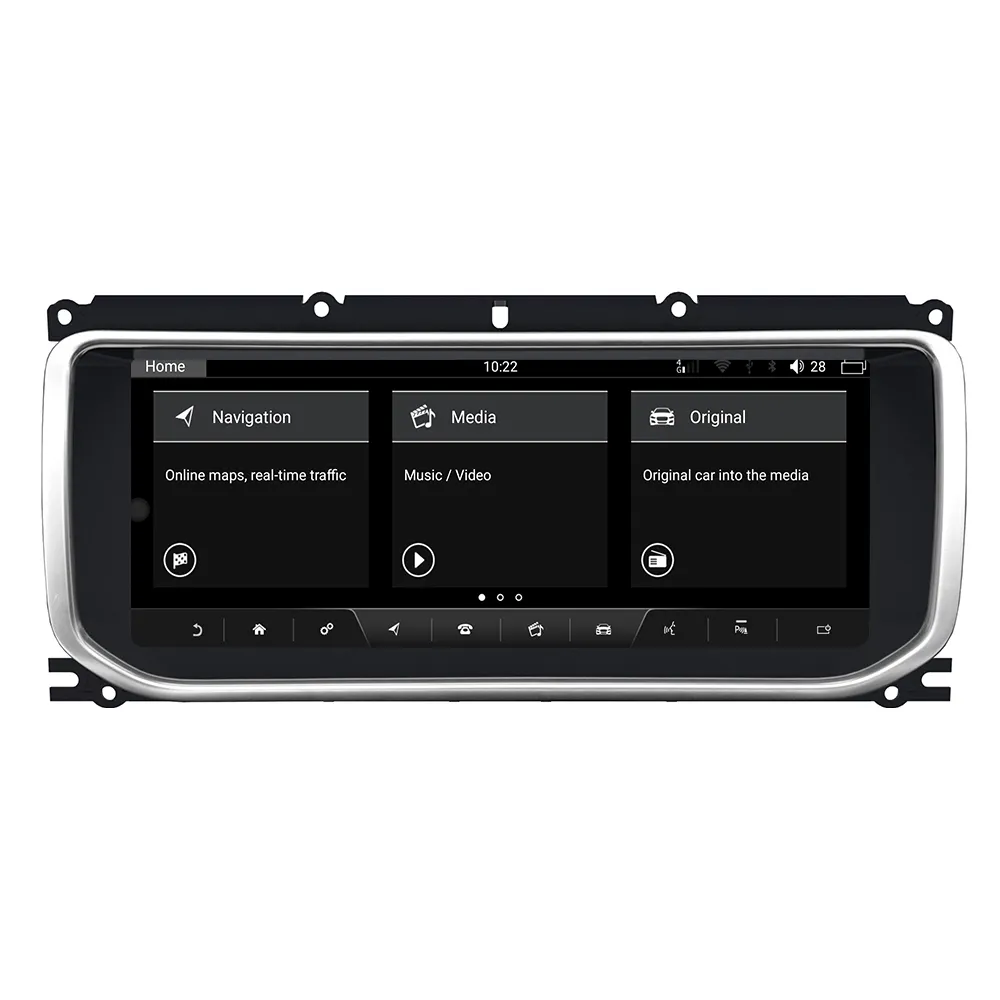 Sistema de navegación para coche Carplay para Land Rover Evoque 2016 2017 2018, reproductor de DVD para coche, unidad principal de doble DIN, Audio para coche