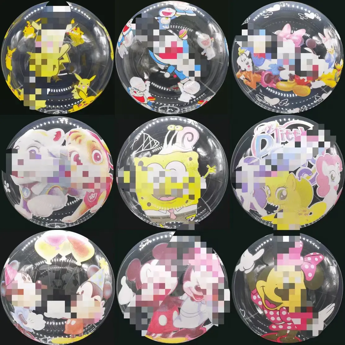 Palloncini BOBO palloncini trasparenti in PVC stampa cartone animato 24 pollici modello decorazione del partito scena Bobo palloncino