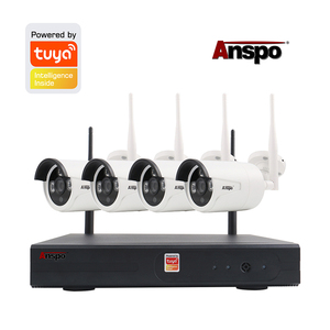 4 CH TUYA应用程序无线IP摄像头4 CH Wifi NVR套件无线wifi ip摄像头nvr套件家庭安全摄像头系统720P防水 - Product Image 1
