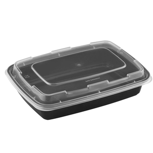28oz Rechteckige stapelbare BPA-freie Verpackung Lebensmittel behälter Mahlzeit zubereitung behälter Einweg-Kunststoff mikrowellen geeignet mit Deckel - Product Image 1