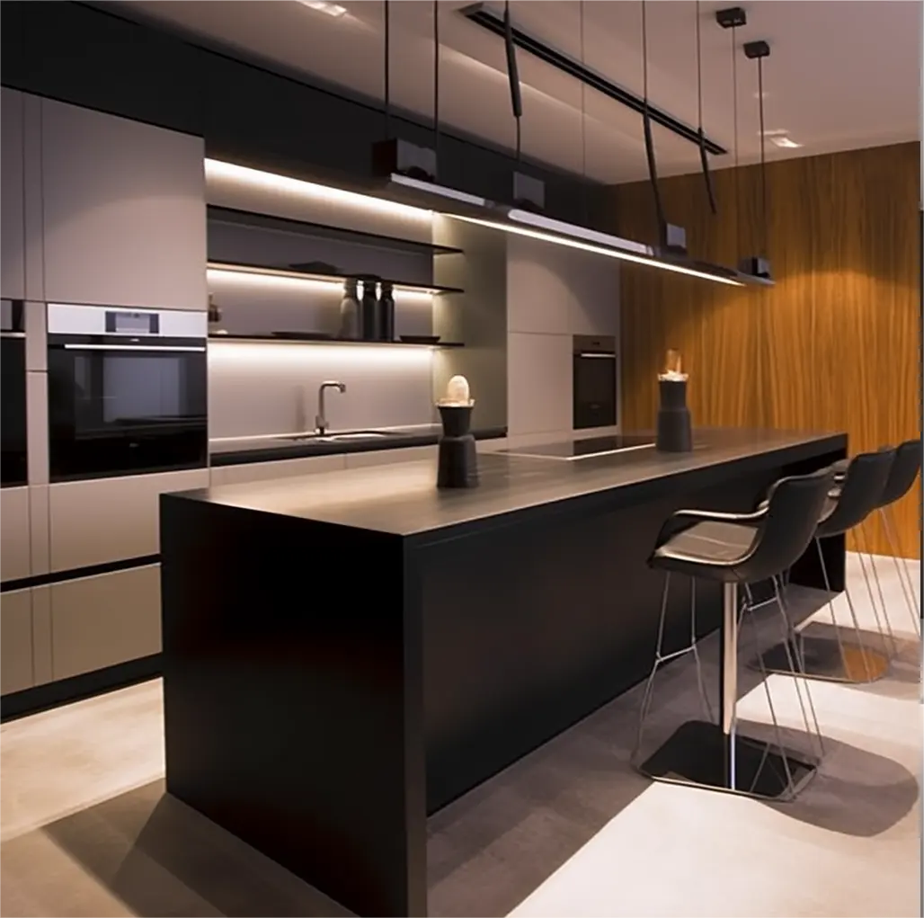 Armoire de cuisine en laque de simplicité moderne conçoit des armoires de cuisine vente de peinture