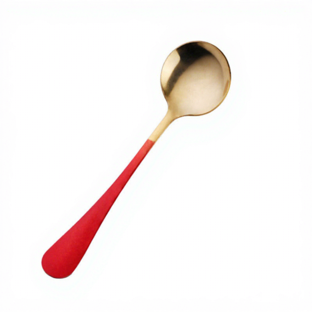 Cuillère en or rouge