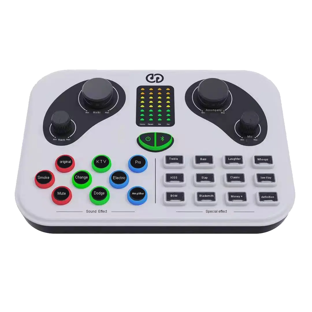 Udio interface para dj mixer, placa de som seeknatureza, podcast, mixer, efeitos de som, placa, cartão de voz, streaming ao vivo, estúdio, karaoquê