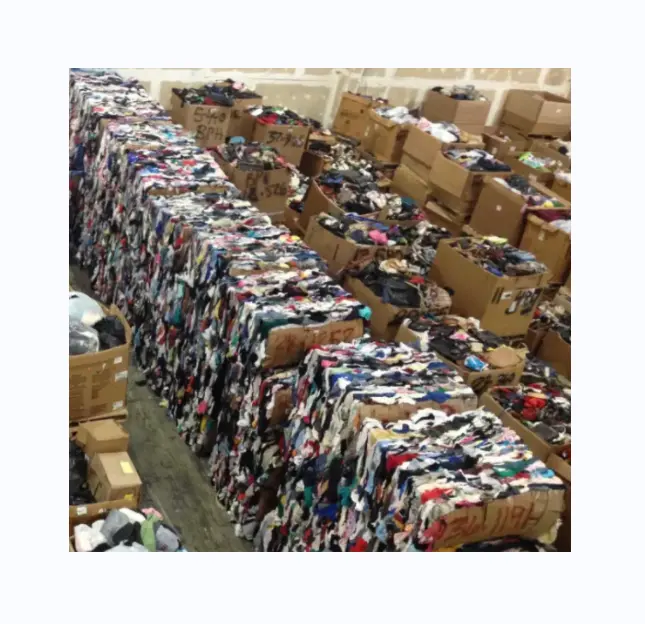 Wholesale bulk clothes factory second hand women's clothing men kids children clothes apparel stock used clothes