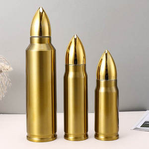 350ml/500ml/1000ml sáng tạo chân không cannonball hình phích cup ngoài trời di động hình viên đạn phích cup tùy biến - Product Image 1