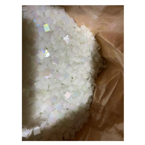 Nhà sản xuất 11*11mm Ngọc Trai Trắng Opal vuông nhỏ ghép hình thủy tinh khảm số lượng lớn gói cho nghệ thuật và hàng thủ công - Product Image 2