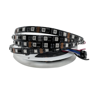 Programmazione digitale indirizzabile PCB nero esterno IP67 impermeabile 14.4W SMD5050 60LED/M 16703 IC flessibile RGB LED striscia - Product Image 6