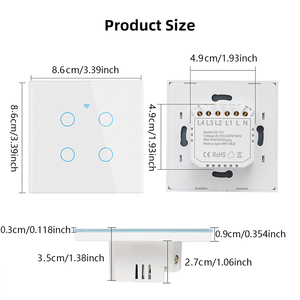 Tuya Smart Home WiFi Smart Switch per ufficio Hotel Alexa Google Home 220V 1-2-3-4 interruttore Touch Linkage con rete <span class=keywords><strong>Zigbee</strong></span>
