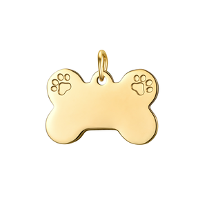 Thép không gỉ khắc pawprint xương tag chân không mạ kim loại vật nuôi ID tag khoảng trống cho vật nuôi Vòng cổ - Product Image 6