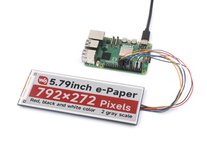 Waveshare 5.79 นิ้ว E-Paper (B) จอแสดงผลดิบ, จอแสดงผล E-ink, 792x272, สีแดง/ดํา/ขาว, SPI สําหรับ Raspberry Pi/Jetson Nano - Product Image 6