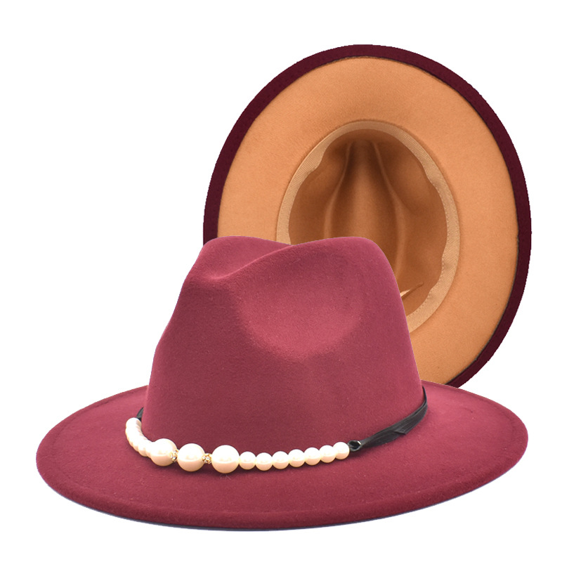 Wine red + camel color