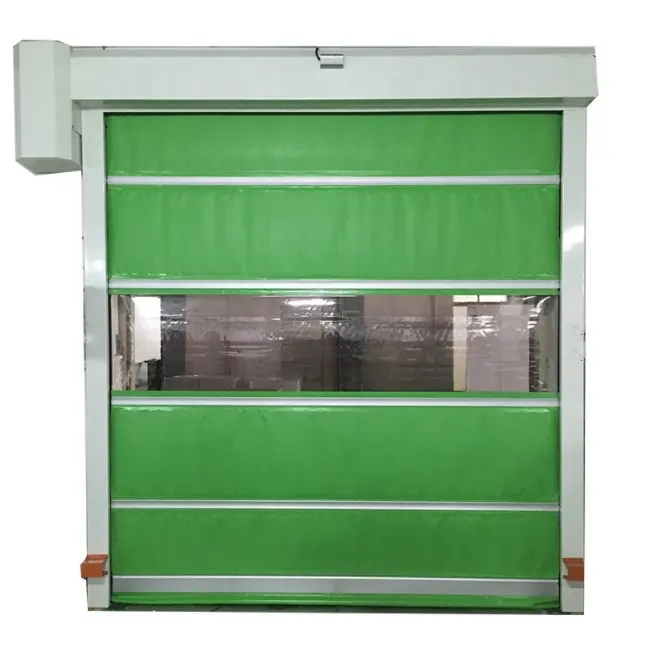 Porte enroulable industrielle à grande vitesse prix PVC automatique en plastique rapide pliage volet roulant porte rapide