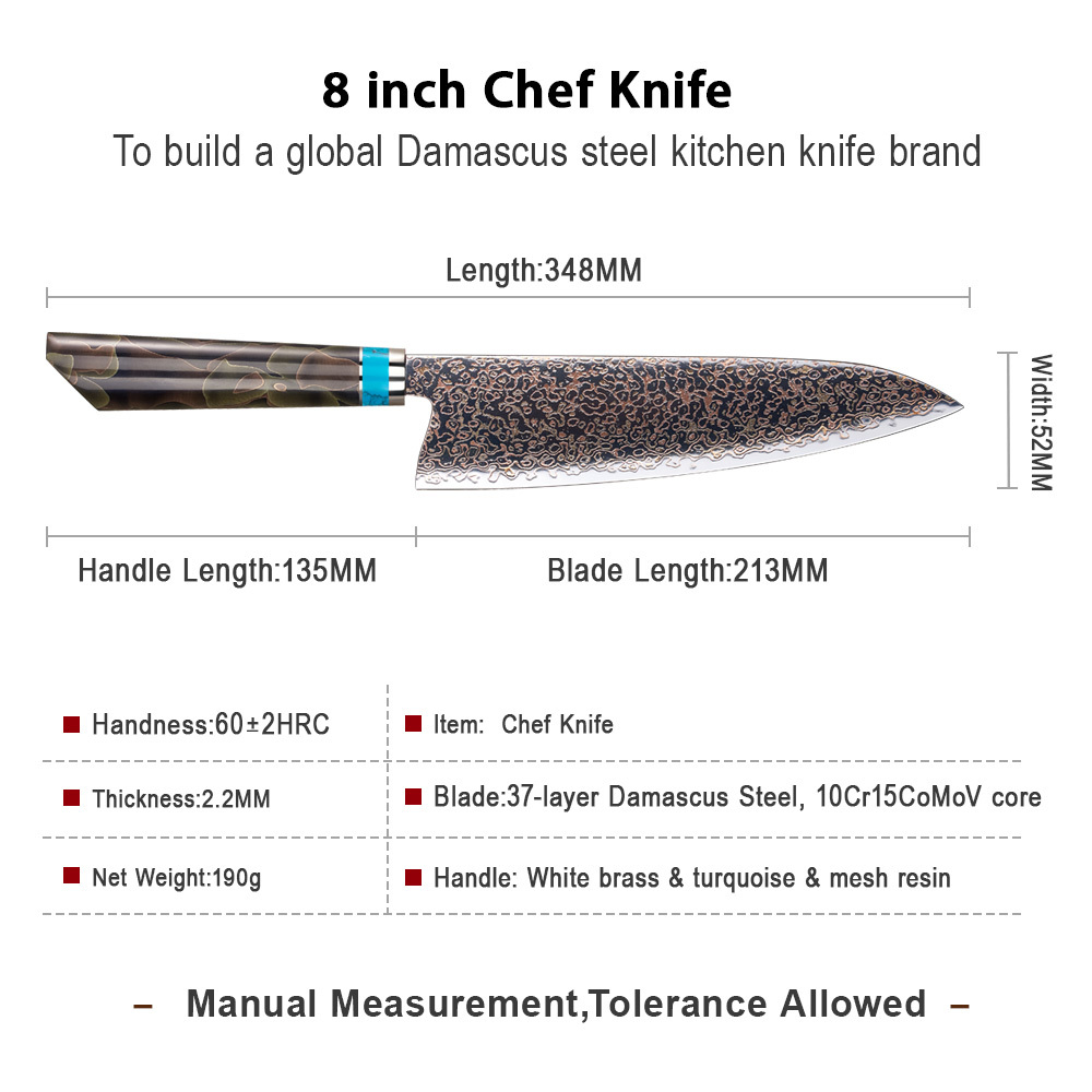 Cuchillo de chef marrón DMS-512