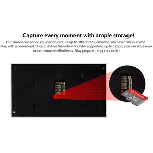 Videoportero inalámbrico Tuya para sistema de intercomunicación bidireccional doméstico con pantalla táctil a color de 7 pulgadas 1080P - Product Image 4