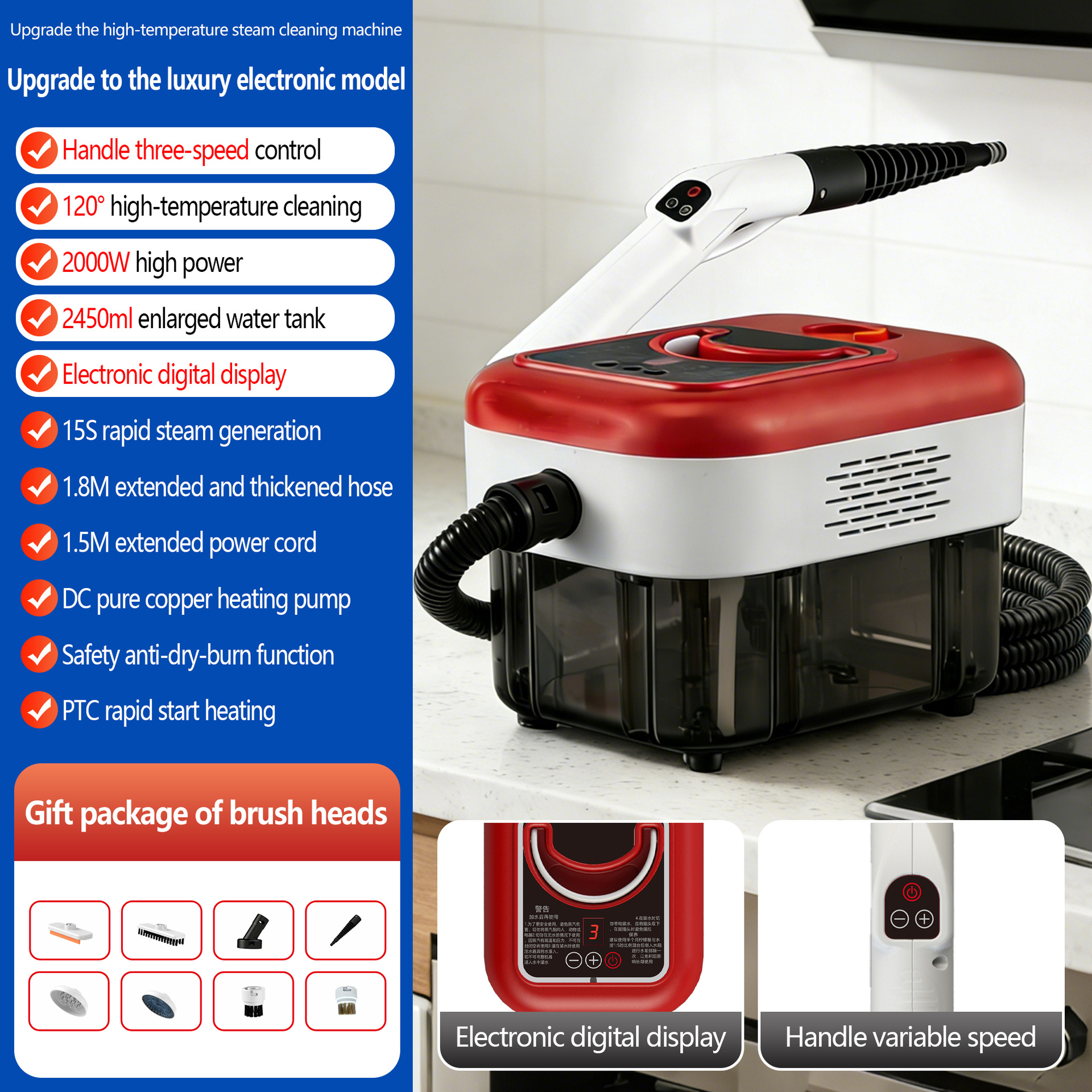 Modèle électronique de luxe amélioré-norme européenne 220v