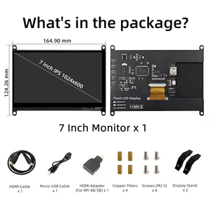 7 ''1024*600 IPS LCD-Display Kapazitiver Touchscreen 7-Zoll-LCD-Modul für Raspberry Pi 5/4/3/2/1 PC Windows - Product Image 6