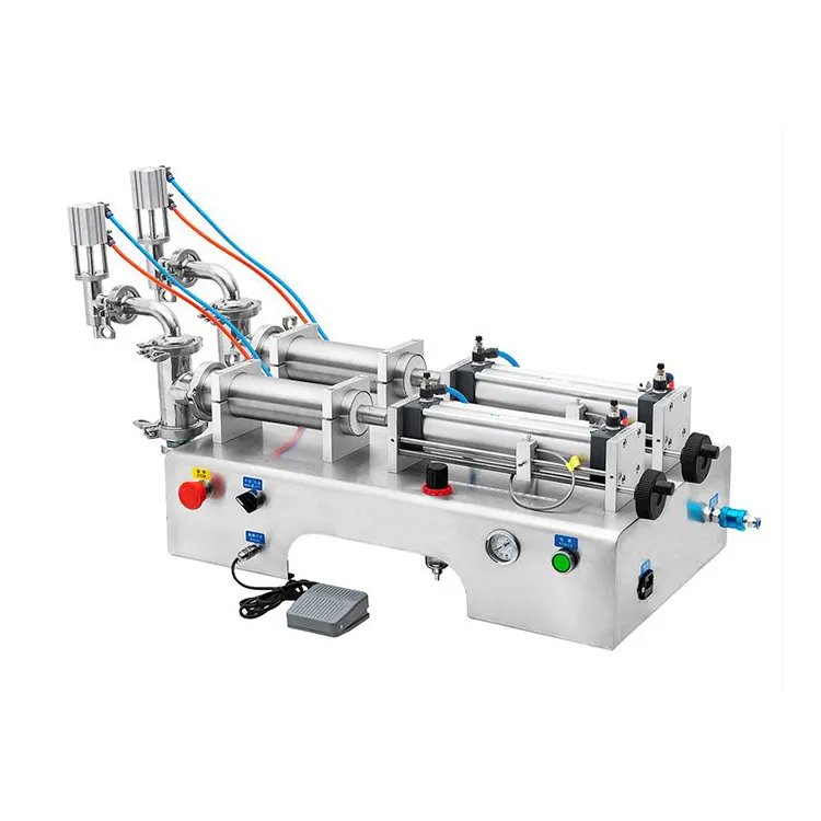Doble cabeza máquina de llenado de líquido