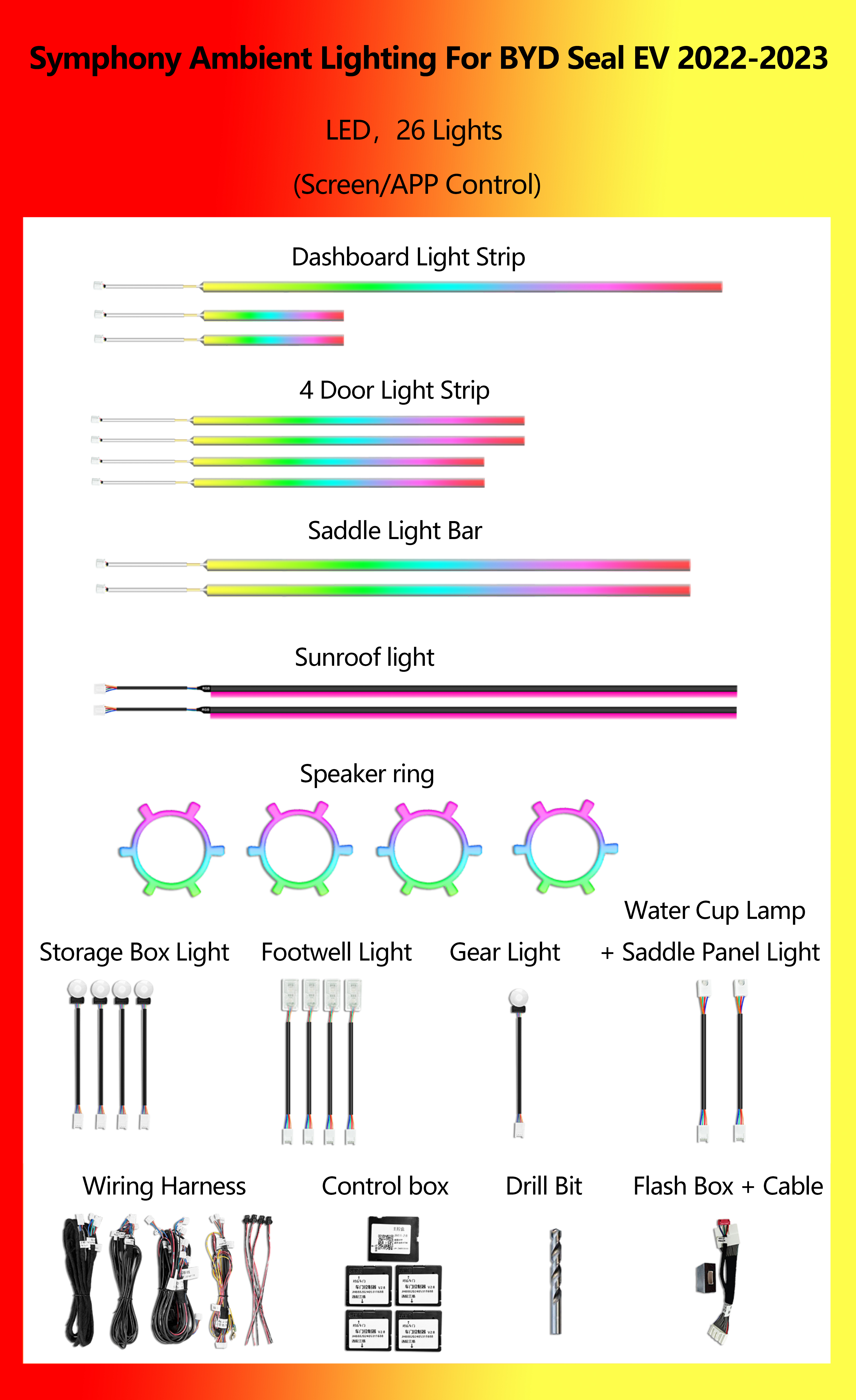 BYD Seal EV Symphonie 26 lumières