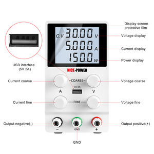 NICE-POWER SPS305D 30V 5A White Dc Power Supplies Repair Mobile Phone PCB DIY Smart <strong>Temperature</strong> <strong>Control</strong> System Tool Power Supply