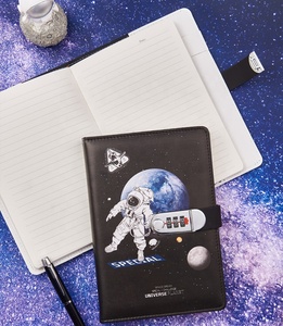 A5 uzay Codebook ilkokul ve orta okul öğrencilerine hediye Astronaut kilitli günlük hesap defteri şifre ile - Product Image 6