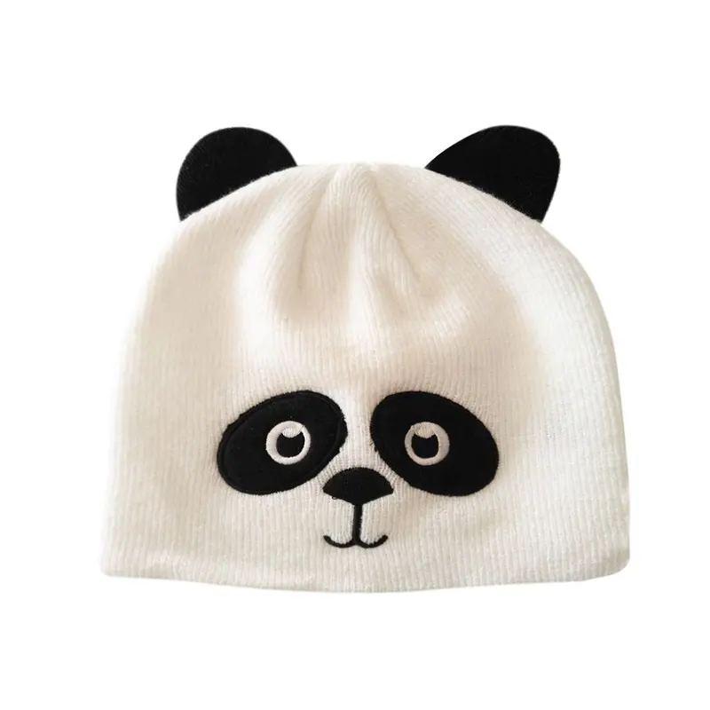 Ragazzi personalizzati cappello animale adorabile modelli all'uncinetto bambini acrilici panda modelli a maglia cappelli lavorati a maglia animali per ragazze