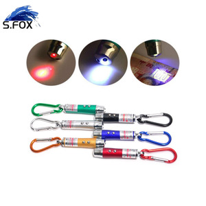Mini 3 in 1 Multifunction <strong>Laser</strong> Light <strong>Pointer</strong> Carabiner LED UV Keychain Flashlight - Product Image 2