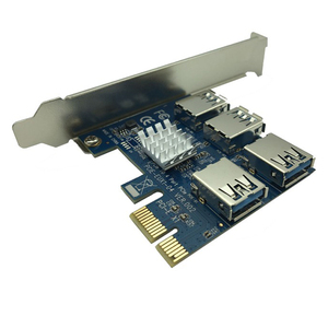 อะแดปเตอร์ PCIE เป็น PCI-E,ตัวแปลง PCI-Express แบบ1เทิร์น4ช่องเสียบ1x เป็น16x USB 3.0การ์ดไรเซอร์แบบพิเศษ - Product Image 2