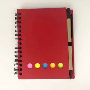 Benutzer definiertes Logo Haft notizen Kraft papier abdeckung Mini-Notizbuch Notiz blöcke mit Stift - Product Image 3