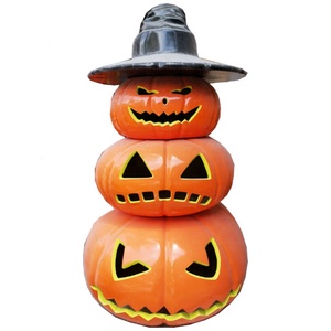大型人工グラスファイバーハロウィンパンプキン魔女モデルアミューズメントパーク用ハロウィンクリスマスデコレーション屋外ディスプレイ