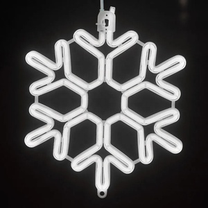 15.7in 40cm <strong>Snowflake</strong> <strong>LED</strong> Lights Star <strong>Snowflake</strong> Solid Steady <strong>Led</strong> Hanging <strong>LED</strong> Window Tree Christmas Lights - Product Image 1