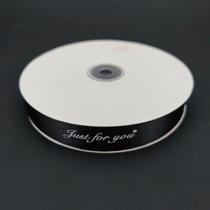 包装缎带带标志批发定制印花丝带100% 涤纶工艺品有线丝带 - Product Image 4