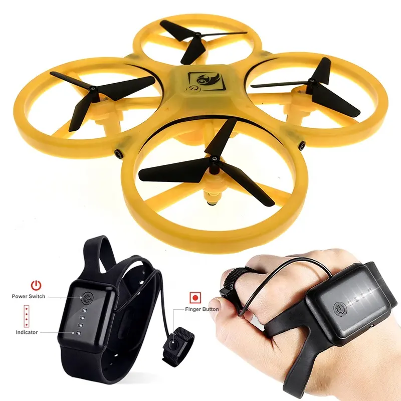 Sensor de gravedad infrarrojo de 2,4g, reloj de mano de inducción, mini Dron con luz, novedad, precio de fábrica directo