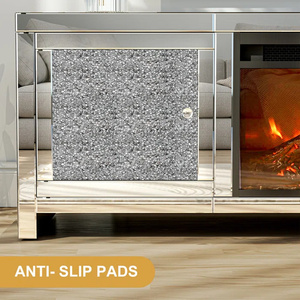 Hiện đại nhà nhân đôi phương tiện truyền thông giao diện điều khiển nhân đôi TV đứng cho TV lên đến 55 "với Lò sưởi bao gồm - Product Image 3