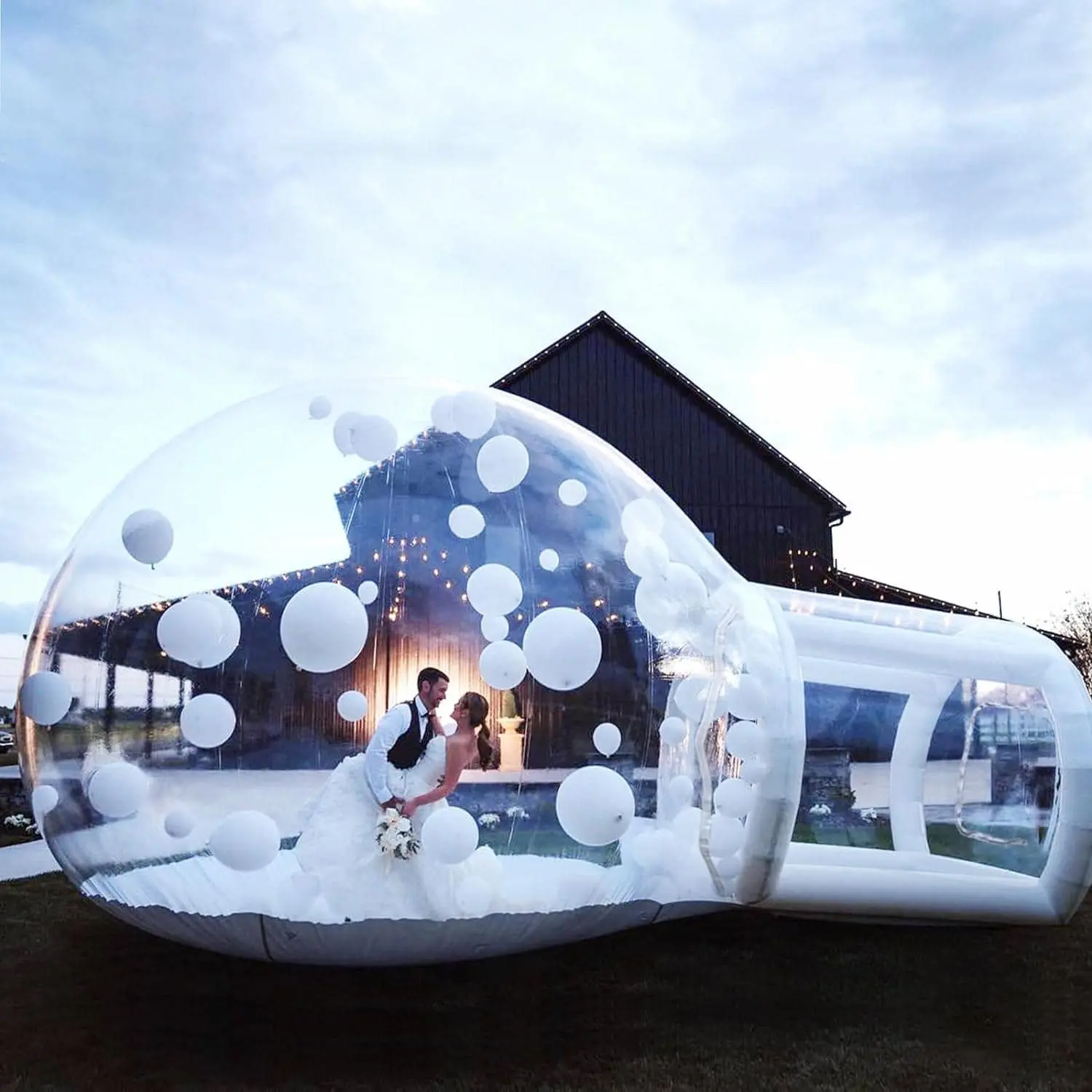 transparent giant inflatable snow globe advertising bubble ball Christmas decoration custom inflatable product