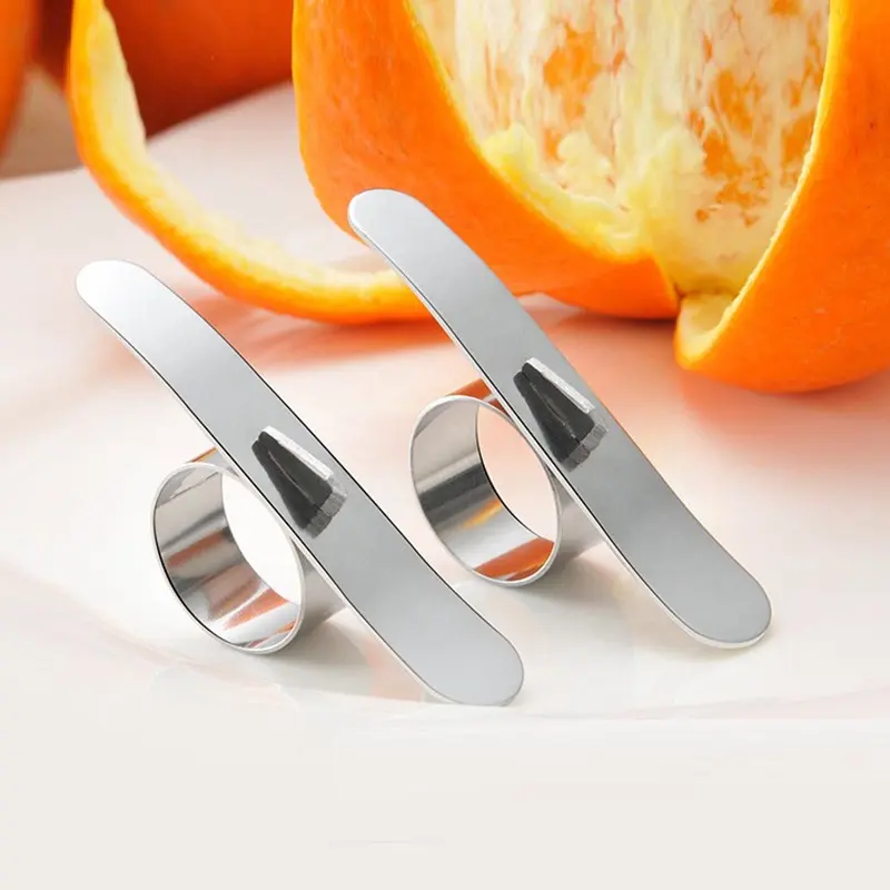 Peladores de naranja de acero inoxidable, herramienta de pelar naranja asequible, accesorios de cocina, cuchillo, utensilio de cocina