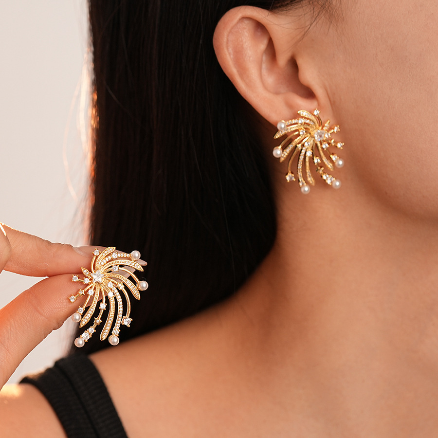 20# silver needle-gold-stars