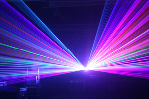 Cặp song sinh sân khấu RGB Laser chiếu sáng 2 mảng tia laser chùm đèn DJ Disco Đảng Club Bar Pub DMX512 điều khiển màu xanh đỏ <span class=keywords><strong>Led</strong></span> cảnh quan - Product Image 5