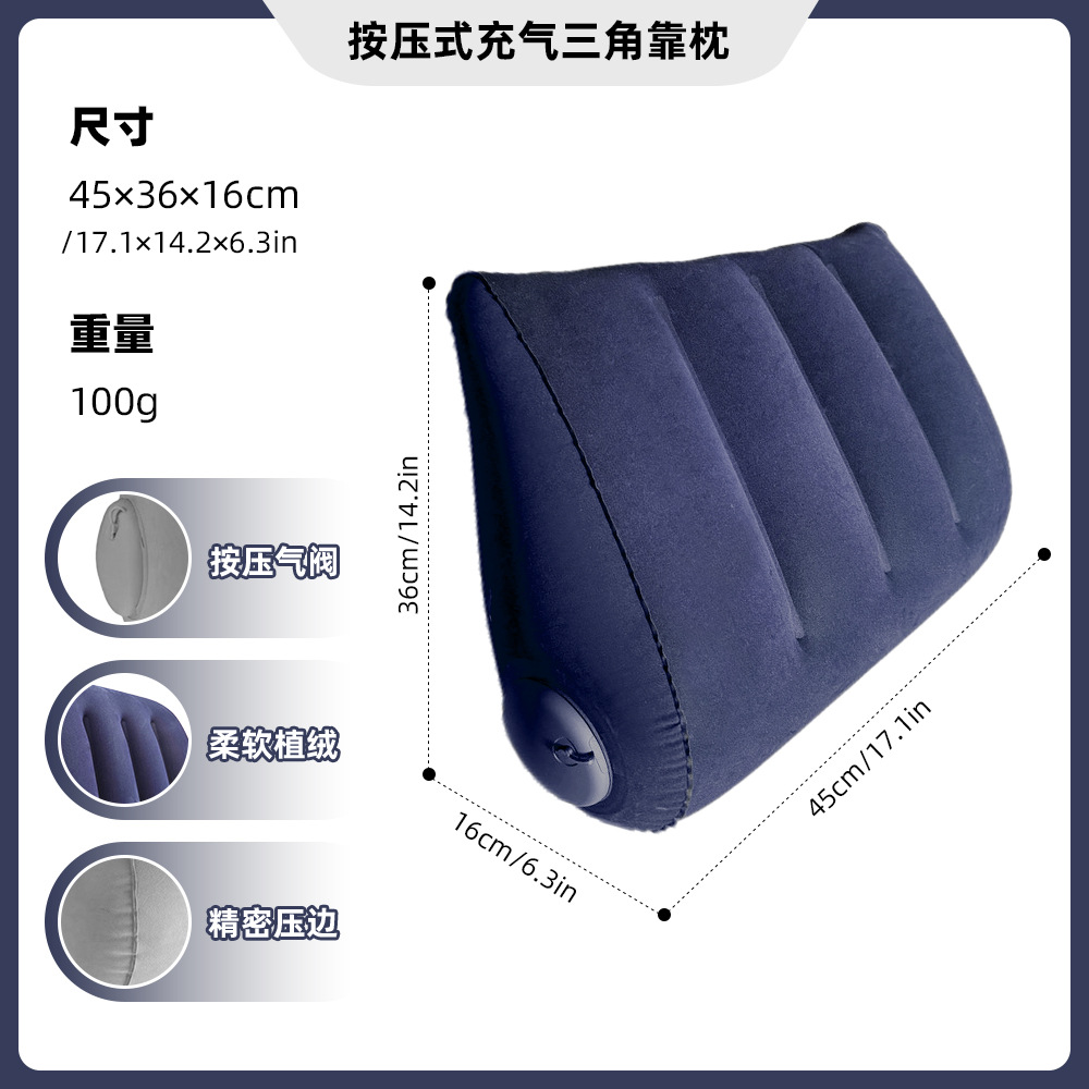Navy blue triangular pillow