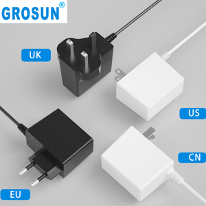 Adaptador de corriente CC de 12V, 1.5A, interruptor de encendido/apagado en línea, Material ABS para PC, enchufe europeo/estadounidense/británico, entrada de 100-240V, potencia de salida de 12W, corriente de 5V para PC
